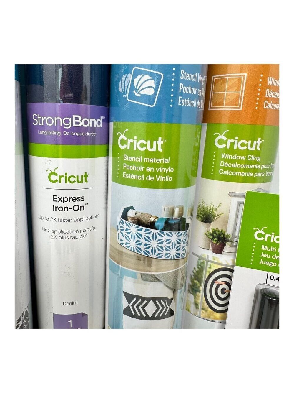 Cricut Lot Vinyl Stencil Mat Pen Set Iron On Sport Flex Bundle Gift Set Blue - Picture 5 of 8